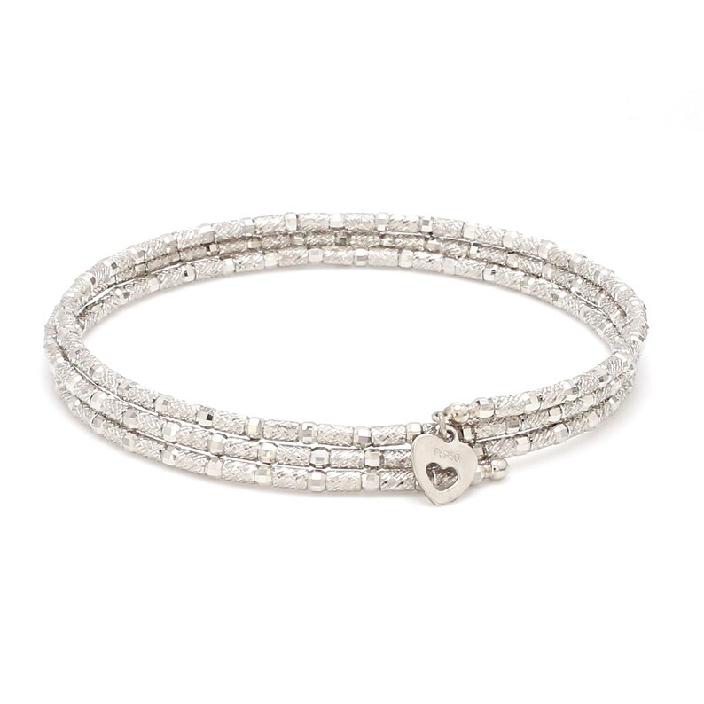 Japanese 3-row Flexible Platinum Bracelet for Women JL PTB 770
